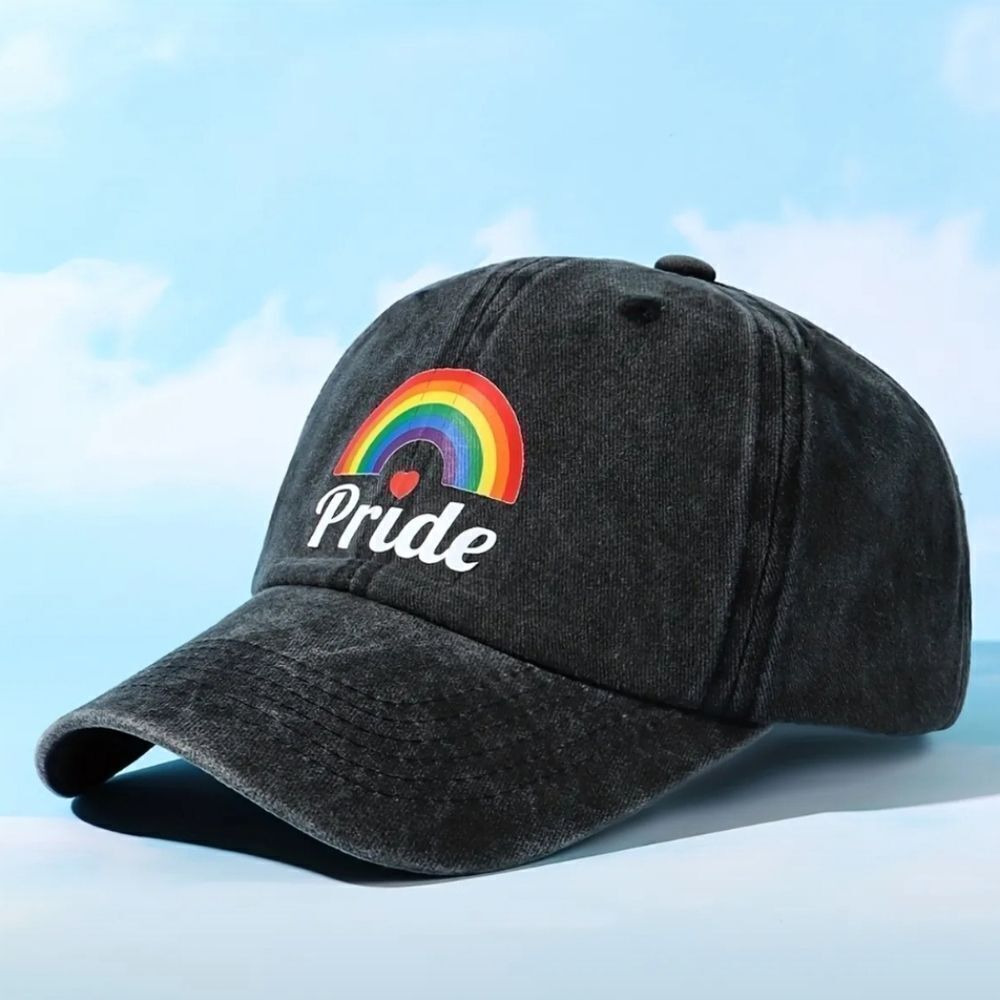 Unisex Pride Rainbow Washed Distressed Dad Hat